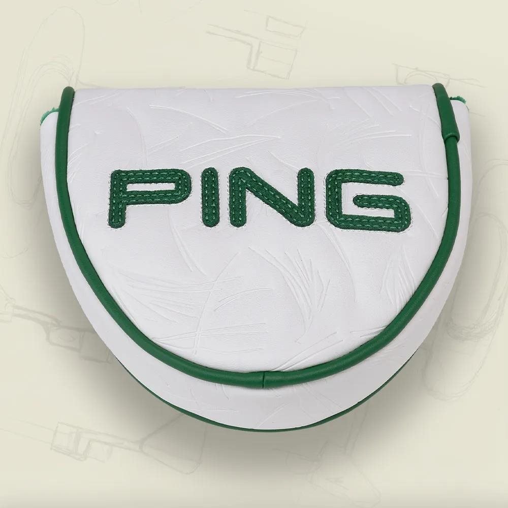 PING Golf Ping Looper Mallet Putter Headcover, blanco/verde
