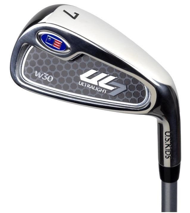 U.S. Kids Golf UL7-39 (99cm) W30 3-Club junior set de golf + bolsa de transporte, negro/rojo