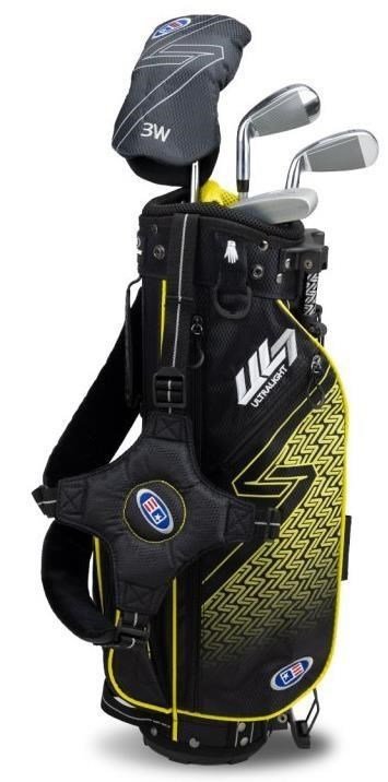 U.S. Kids Golf UL7-42 (107cm) W25 4-Club junior set de golf + stand bag, negro/amarillo