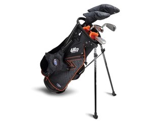 U.S. Kids Golf UL7-51 (130cm) 5-Club junior set de golf + stand bag, negro/naranja