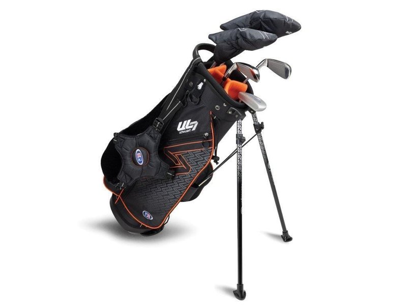 U.S. Kids Golf UL7-51 (130cm) 5-Club junior set de golf + stand bag, negro/naranja
