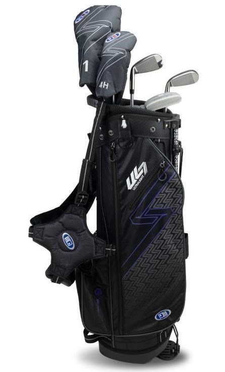 U.S. Kids Golf UL7-54 (137cm) W15 5-Club junior set de golf + stand bag, negro/morado