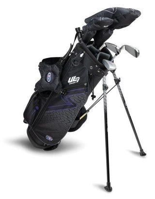 U.S. Kids Golf UL7-54 (137cm) W15 5-Club junior set de golf + stand bag, negro/morado