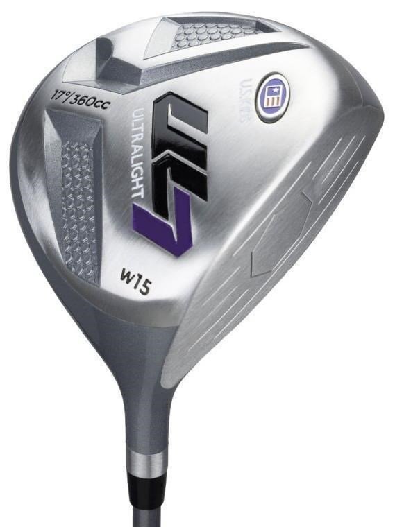 U.S. Kids Golf UL7-54 (137cm) W15 5-Club junior set de golf + stand bag, negro/morado