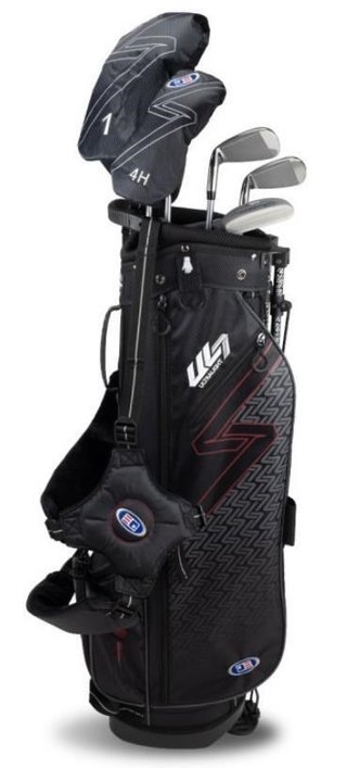 U.S. Kids Golf UL7-60 (152cm) W10 5-Club junior set de golf + stand bag, negro/granate