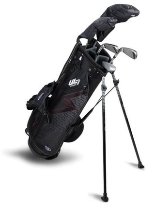 U.S. Kids Golf UL7-60 (152cm) W10 5-Club junior set de golf + stand bag, negro/granate