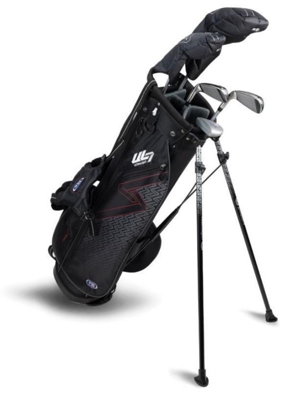 U.S. Kids Golf UL7-60 (152cm) W10 5-Club junior set de golf + stand bag, negro/granate