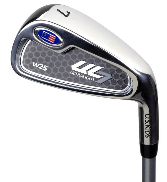 U.S. Kids Golf UL7-45 (114cm) W25 4-Club junior set de golf + stand bag, rosa/blanco