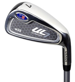 U.S. Kids Golf UL7-45 (114cm) W25 4-Club junior set de golf + stand bag, rosa/blanco