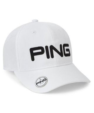 PING Ball Marker gorra para hombre, blanca - 3 PACK