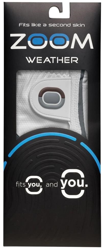 Zoom Zoom Weather guante de golf para hombre, blanco/plata