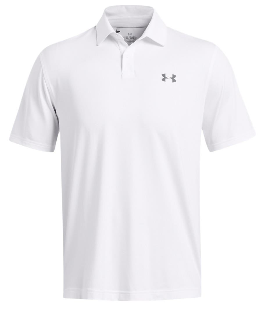 Under Armour T2G polo de hombre, blanco/gris oscuro