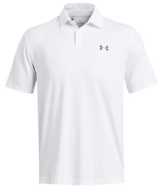Under Armour T2G polo de hombre, blanco/gris oscuro