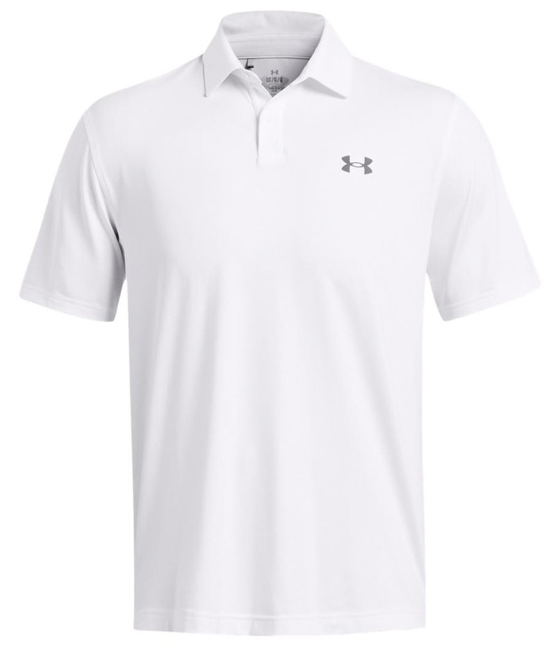 Under Armour T2G polo de hombre, blanco/gris oscuro