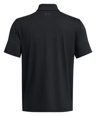 Under Armour T2G polo de hombre, negro/pitch gray