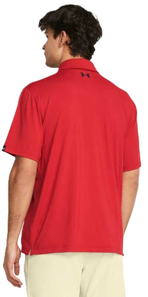 Under Armour T2G LB polo de hombre, rojo/negro