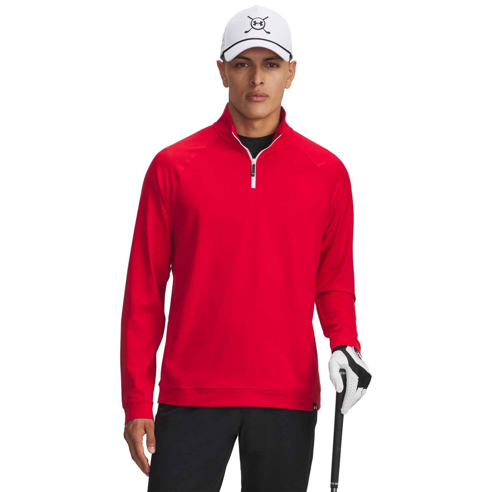 Under Armour Midlayer QZ LB sudadera de hombre, roja