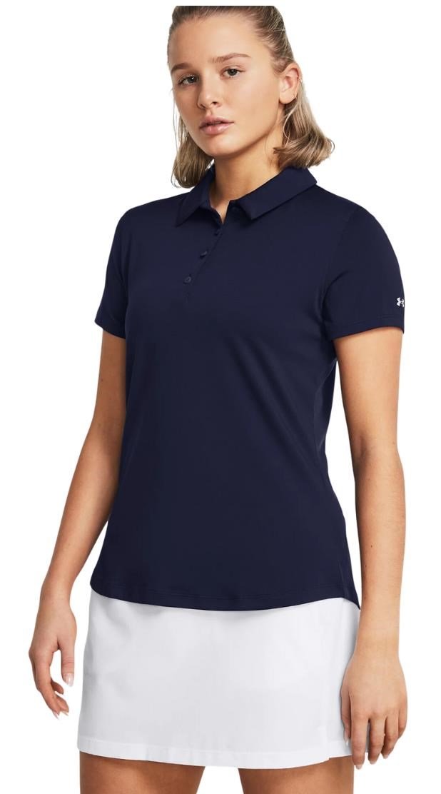 Under Armour Playoff polo de mujer, midnight navy/halo grey