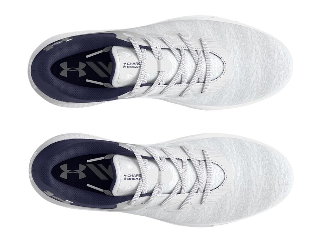 Under Armour Charged Breathe 2 Knit SL zapatillas de golf mujer, halo grey/midnight navy/metallic silver