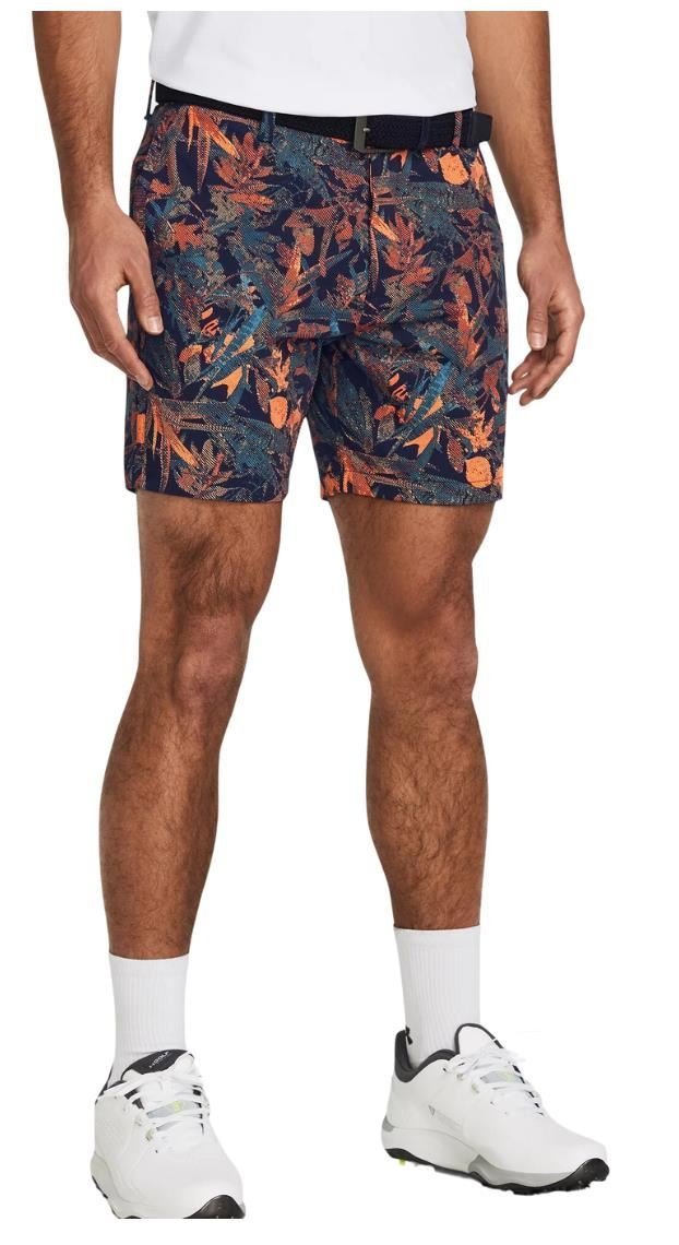 Under Armour Iso-Chill Printed 7 pantalones cortos de hombre, midnight navy/photon blue/halo gray