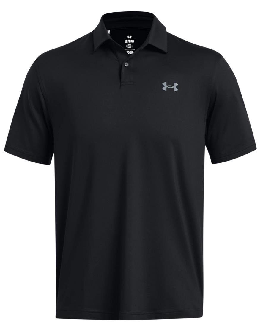 Under Armour T2G polo de hombre, negro/gris pitch