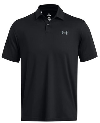 Under Armour T2G polo de hombre, negro/gris pitch