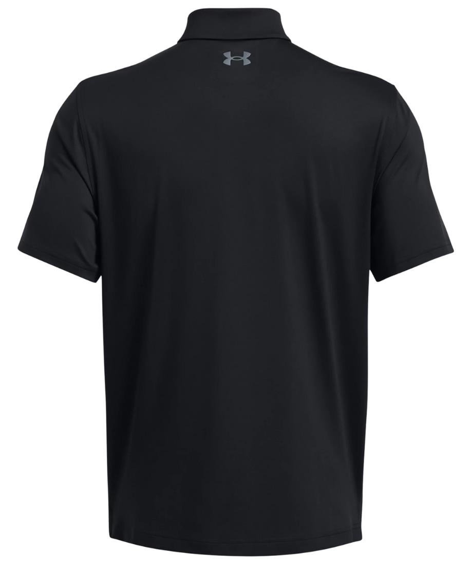 Under Armour T2G polo de hombre, negro/gris pitch