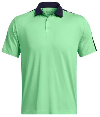 Under Armour Playoff 3.0 Striker polo de hombre, matrix green/midnight navy/white