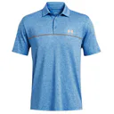 Under Armour Playoff 3.0 Stripe polo de hombre, photon blue/nova orange/midnight navy