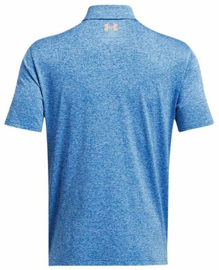 Under Armour Playoff 3.0 Stripe polo de hombre, photon blue/nova orange/midnight navy