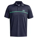 Under Armour Playoff 3.0 Stripe polo de hombre, midnight navy/vapor green