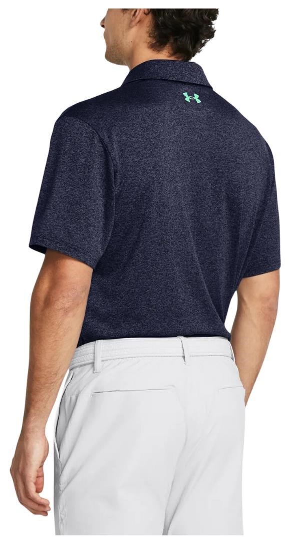 Under Armour Playoff 3.0 Stripe polo de hombre, midnight navy/vapor green