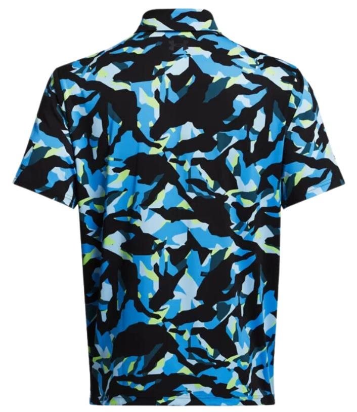 Under Armour Playoff 3.0 Printed polo de hombre, negro/capri