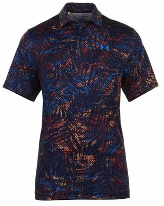 Under Armour Playoff 3.0 Printed polo de hombre, midnight navy/phoenix