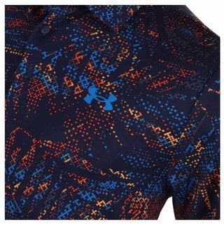 Under Armour Playoff 3.0 Printed polo de hombre, midnight navy/phoenix