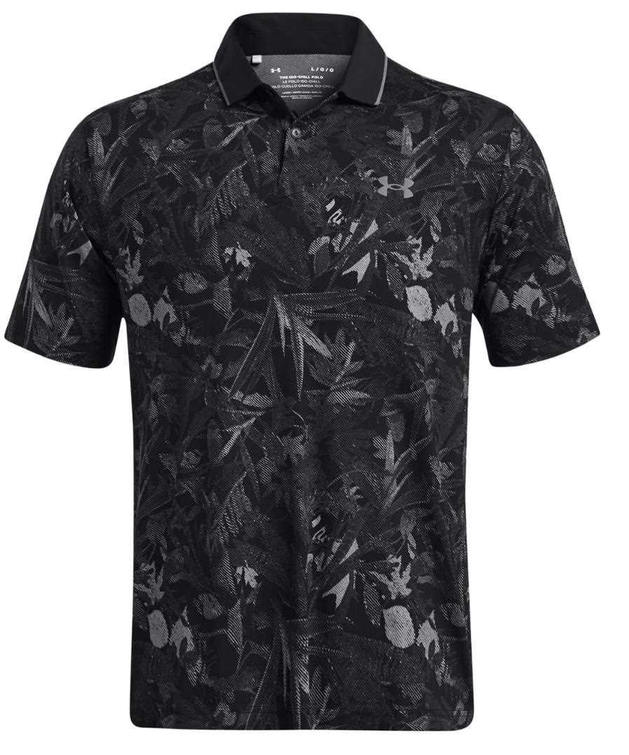 Under Armour Iso-Chill Edge polo de hombre, negro/gris pizarra