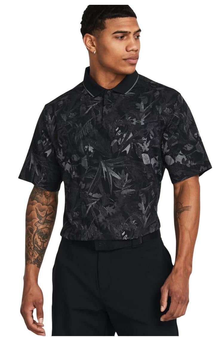 Under Armour Iso-Chill Edge polo de hombre, negro/gris pizarra