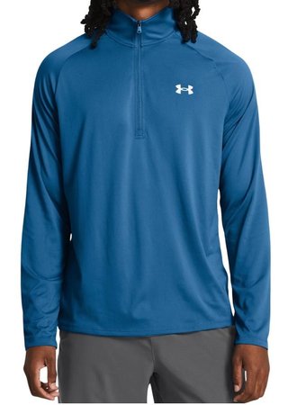 Under Armour Tech 2.0 1/2 Zip camiseta de manga larga para hombre, azul fotón/blanco