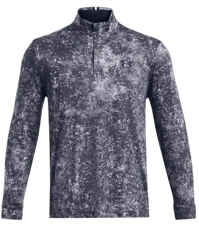Under Armour Playoff Printed 1/4 Zip sudadera de hombre, downpour gray/midnight navy