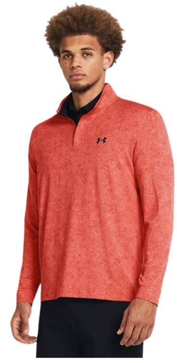 Under Armour Playoff Printed 1/4 Zip sudadera de hombre, coho/red solstice/black