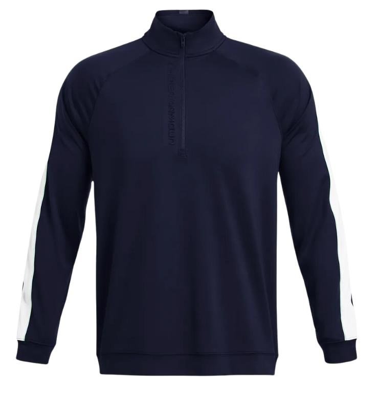 Under Armour Storm Midlayer 1/2 Zip sudadera de hombre, midnight navy/matrix green/white