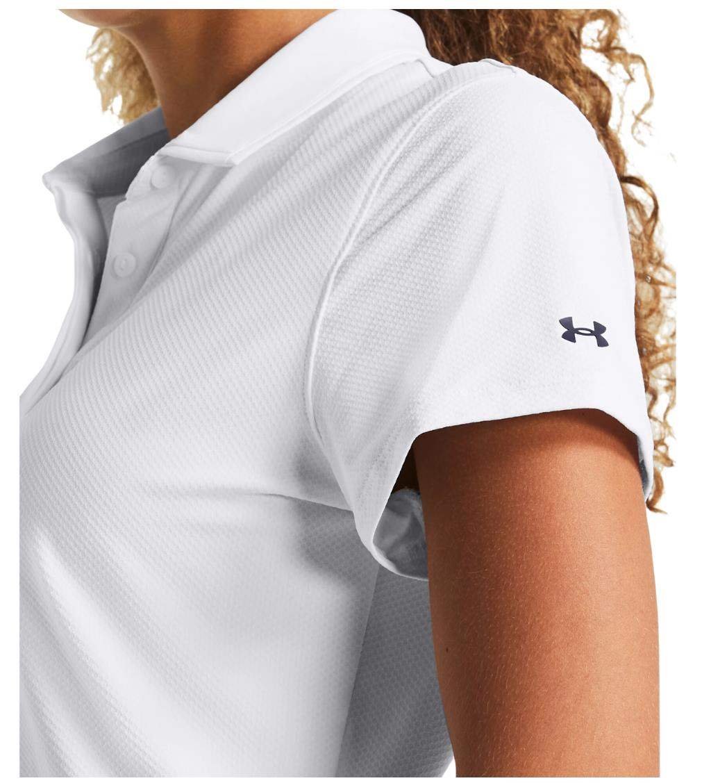 Under Armour Iso-Chill polo de mujer, blanco/azul marino