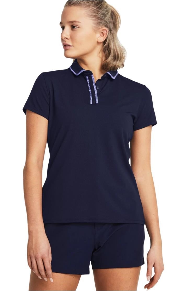 Under Armour Iso-Chill polo de mujer, midnight navy/starlight