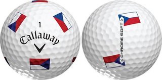 Callaway Chrome Soft Truvis Czech Flag pelotas de golf, edición limitada