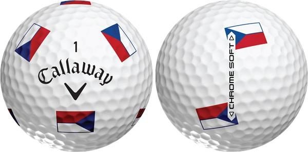 Callaway Chrome Soft Truvis Czech Flag pelotas de golf, edición limitada
