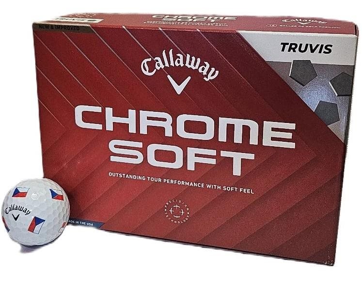 Callaway Chrome Soft Truvis Czech Flag pelotas de golf, edición limitada
