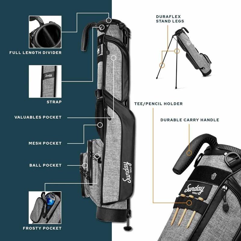Sunday Golf Loma bolsa de palo, heather gray
