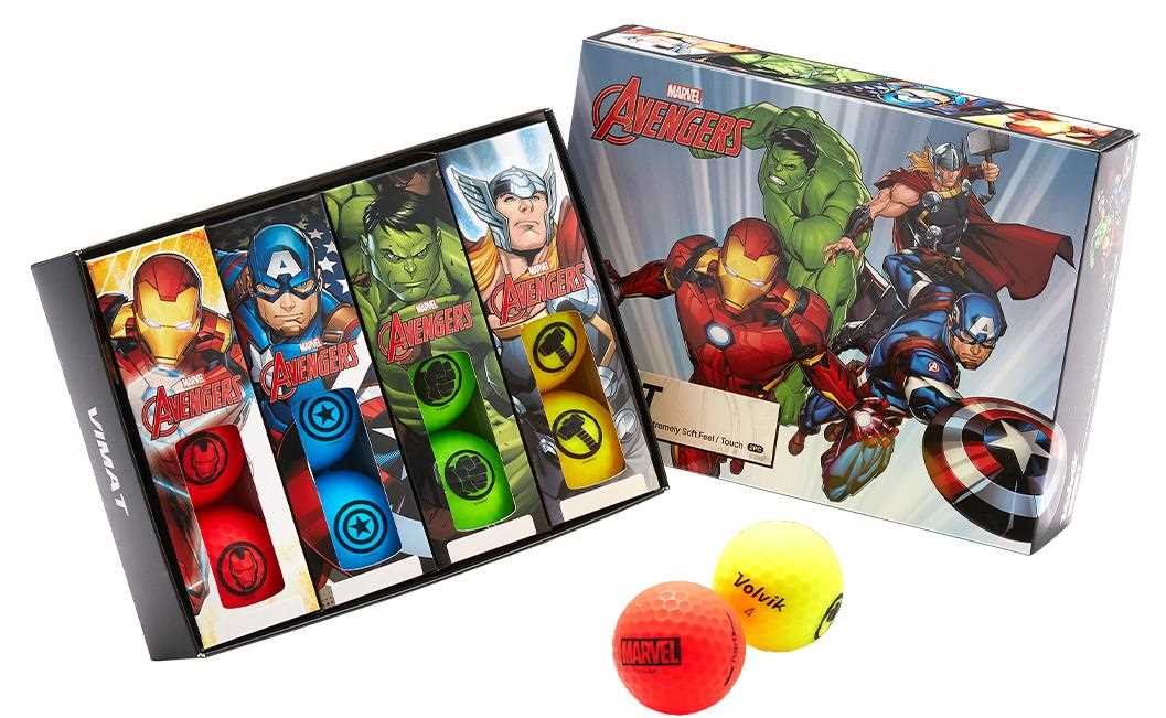 Volvik VIMAX MARVEL AVENGERS pelotas de golf, mix colours