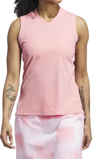 Adidas Ultimate 365 Sleeveless polo de mujer, semi pink spark