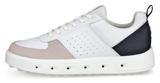 Ecco Street 720 zapatos de golf para hombre, blanco/negro/grava